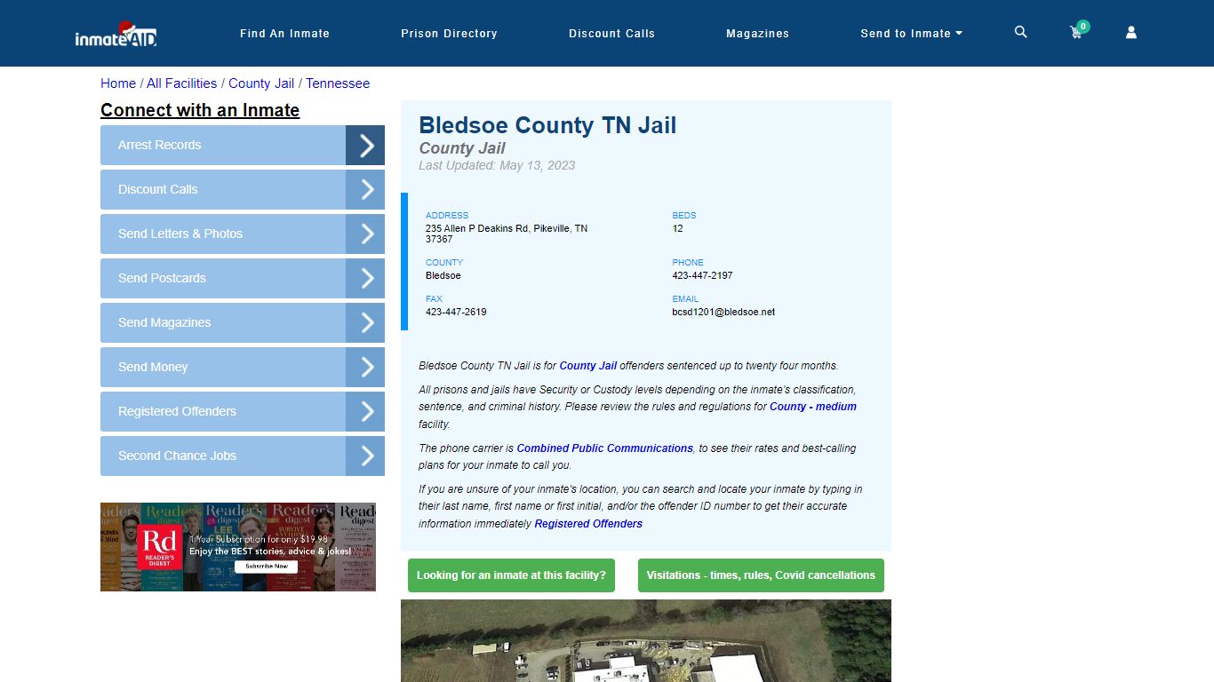 Bledsoe County TN Jail - Inmate Locator - Pikeville, TN
